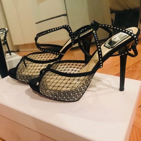 Christian Dior Crystal Mesh Sandals - Picture 2 of 6